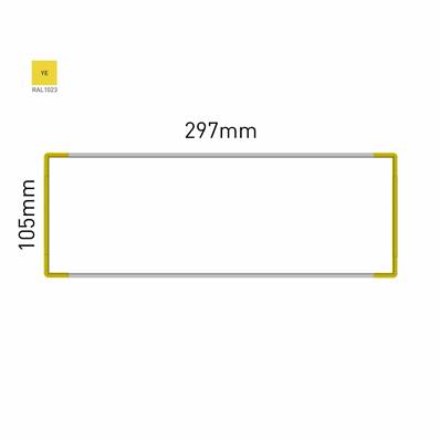 Signalétique Murale RAL1023 105x297mm , Avec Feuille de protection PS