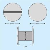 VIS RELIEUR COULEUR  LAITON Ø5 X 7MM