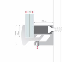 PROFILE ALUMINIUM FISSO CLAMPER L200mm