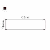 Signalétique Murale RAL8019 105x420mm , Avec Feuille de protection PS