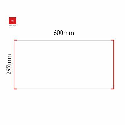 Signalétique Murale RAL3020 297x600mm , Avec Panneau Aluminium