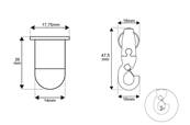 Kit de suspension de câble en acier avec support et crochet