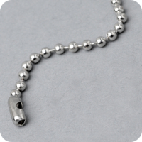 CHANETTE BOULE MTAL NICKEL BRILLANT  3.2MM. LONGUEUR 150MM.