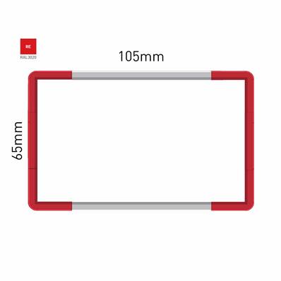 Signalétique Murale RAL3020 65x105mm , Avec Feuille de protection PS