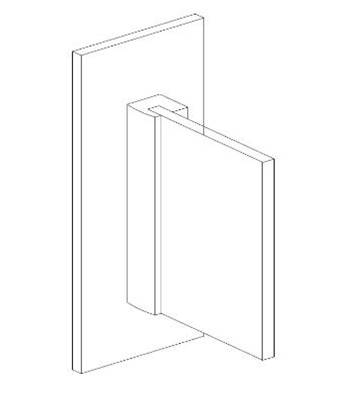 PROFILE ALUMINIUM DRAPEAU SIGNCLAMP L180mm