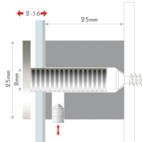 ENTRETOISES FISSO INOX Ø25X25MM