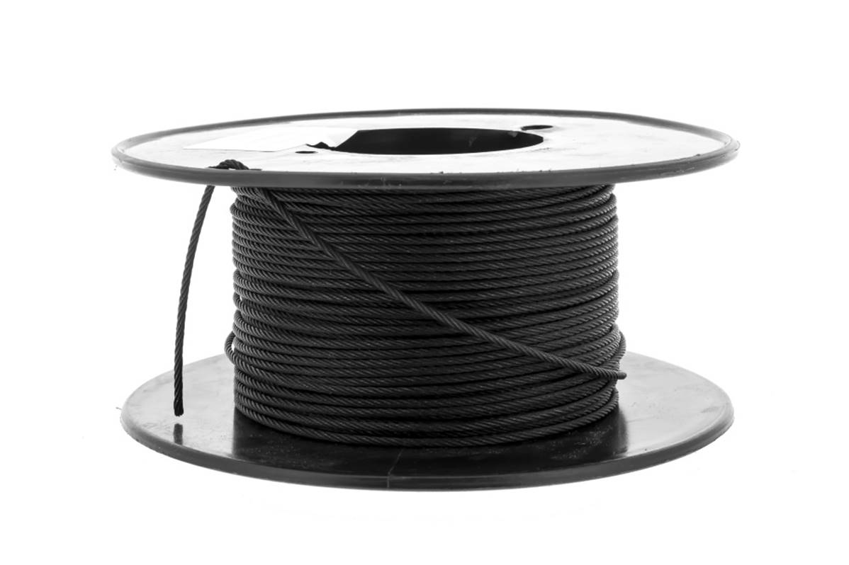 ROULEAU CABLE ACIER NOIR