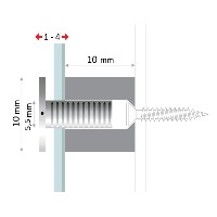 ENTRETOISES FISSO INOX Ø10X12MM