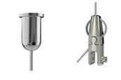 Kit de suspension de câble en acier avec support et pince