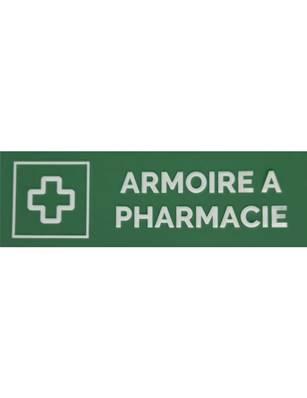 Plaque gravée  ARMOIRE A PHARMACIE