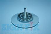 VENTOUSE TRANSPARENTE Ø50MM AVEC TIGE FILETÉE GALVANISEE RENFORCEE M4 X 14MM