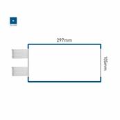 Signalétique Drapeau RAL5005 297x105mm , Avec Panneau Aluminium