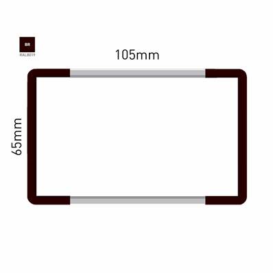 Signalétique Murale RAL8019 65x105mm , Avec Feuille de protection PS