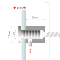 ENTRETOISES FISSO INOX Ø13X30MM