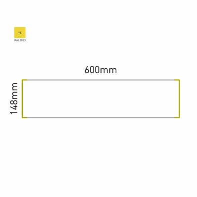 Signalétique Murale RAL1023 148x600mm , Avec Panneau Aluminium