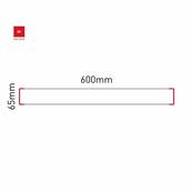Signalétique Murale RAL3020 65x600mm , Avec Panneau Aluminium