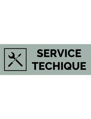 Plaque gravée  SERVICE TECHNIQUE