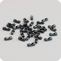 FERMOIR POUR CHANETTE BOULE MTAL NOIR  2.4MM.