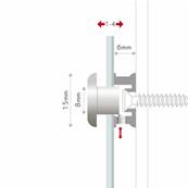 ENTRETOISES FISSO MINI CHROME Ø15x6MM