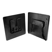 FIXATION INVISIBLE MURAL PIXFIX 100x100mm NOIR