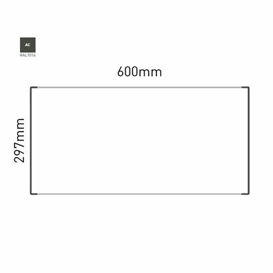 Signalétique Murale RAL7016 297x600mm , Avec Feuille de protection PS