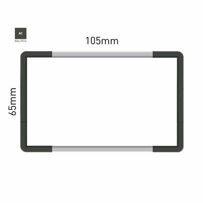 Signalétique Murale RAL7016 65x105mm , Avec Feuille de protection PS