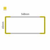 Signalétique Murale RAL1023 65x148mm , Avec Feuille de protection PS