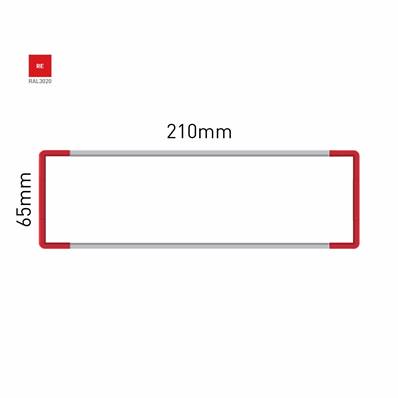 Signalétique Murale RAL3020 65x210mm , Avec Panneau Aluminium