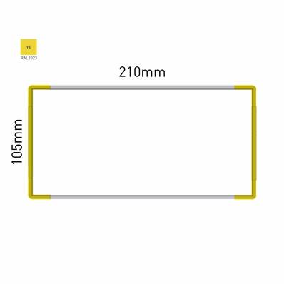 Signalétique Murale RAL1023 105x210mm , Avec Feuille de protection PS