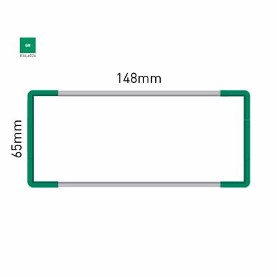 Signalétique Murale RAL6024 65x148mm , Avec Feuille de protection PS