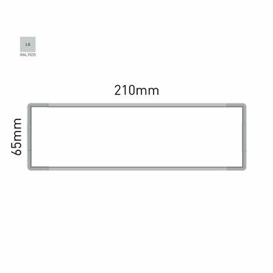 Signalétique Murale RAL7035 65x210mm , Avec Panneau Aluminium