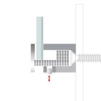 Entretoise invisible adhésive pour fixation droite et correction